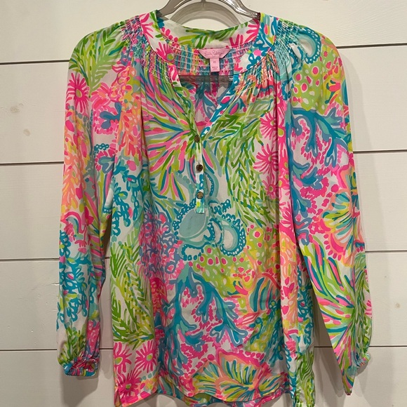 Lilly Pulitzer Elsa Silk Top - Picture 1 of 5